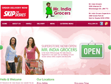 Tablet Screenshot of mrindiagrocers.com